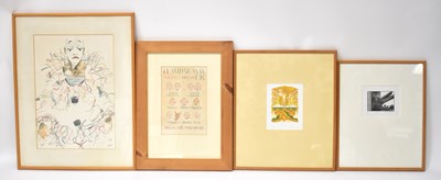 Lot 804 - Seven various watercolours and prints relating...