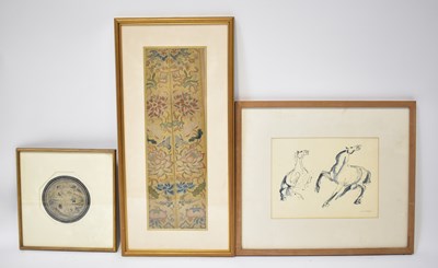 Lot 793 - JULIA MIDGLEY (born 1948); watercolour and pen,...