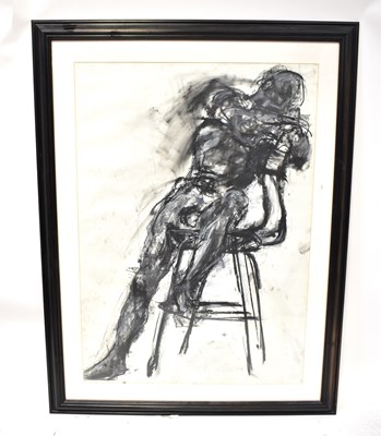Lot 817 - SUE YOOSANAN (?); charcoal and chalk, nude...