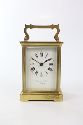 Lot 407 - BRAMWELL & SONS; a French brass carriage...