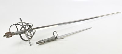 Lot 1381 - A modern medieval style rapier with broad...