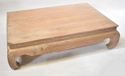 Lot 19 - A Chinese low coffee table with rectangular...
