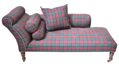 Lot 40 - An Edwardian mahogany chaise longue...