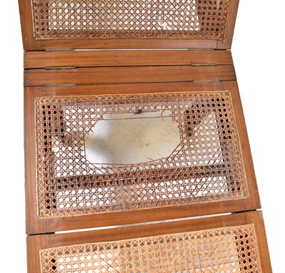 Lot 39 - An Edwardian mahogany bergère daybed with...