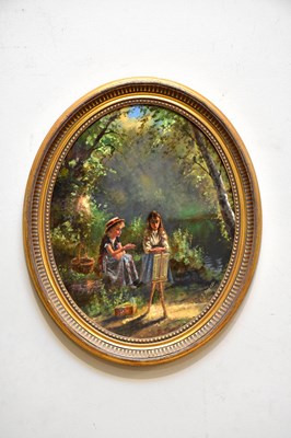 Lot 1766 - PAUL ATTFIELD (born 1950) oval oil on board,...