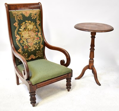 Lot 29 - A William IV mahogany open arm nursing chair...