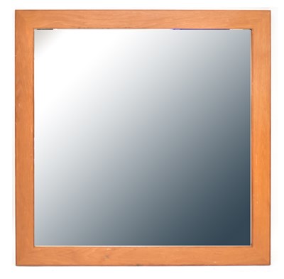 Lot 76 - A large pine framed wall mirror, 110 x 110cm,...