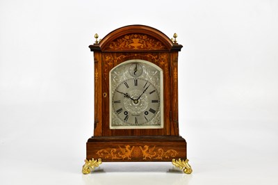 Lot 361 - A late 19th century inlaid rosewood bracket...