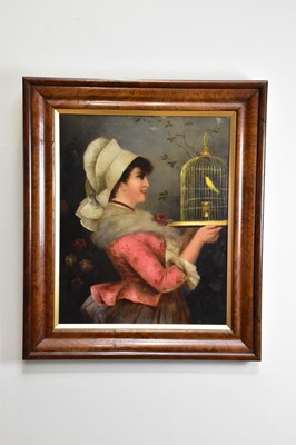 Lot 1768 - F RUST, 19th CENTURY; oil on canvas, portrait...