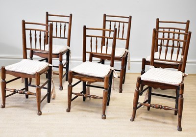 Lot 31 - A near set of six 19th century beech and ash...