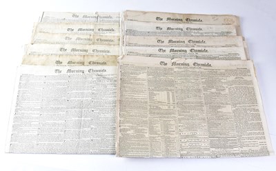 Lot 875 - THE MORNING CHRONICLE; a group of issues,...