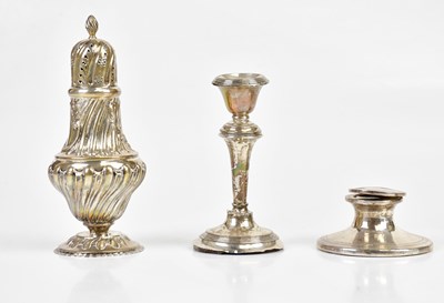 Lot 2075 - An Edward VII hallmarked silver sugar caster...