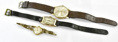 Lot 2296 - LONGINES; a 9ct gold cased wristwatch, the...
