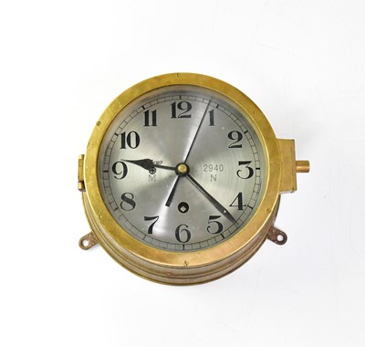 Lot 565 - A WWII German Kriegsmarine U-Boat brass cased...