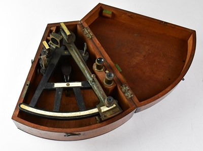 Lot 708 - J. HUGHES, LONDON; an ivory inset ebony and...