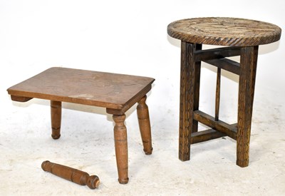 Lot 1541 - An early 20th century carved circular top...