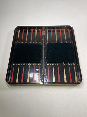 Lot 22 - A 19th century lacquered Chinoiserie detailed...