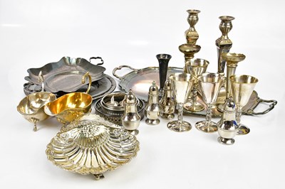 Lot 2283 - An assortment of silver plated items including...
