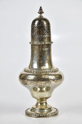 Lot 2080 - A George V hallmarked silver sugar caster with...