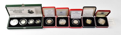 Lot 931 - A collection of proof coins, comprising a 1996...
