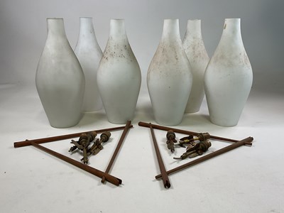 Lot 558 - Two sets of mid 20th century Danish pendant...