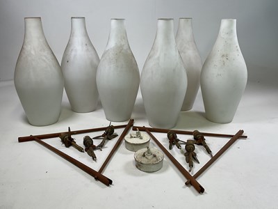 Lot 559 - Two sets of mid 20th century Danish pendant...