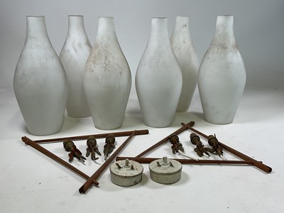 Lot 560 - Two sets of mid 20th century Danish pendant...