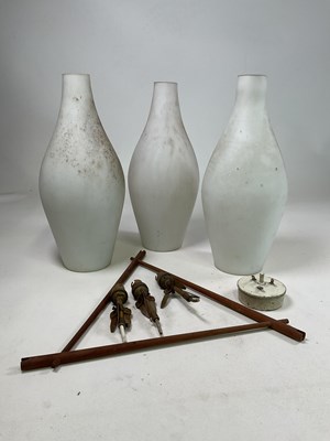 Lot 575 - A mid 20th century Danish pendant light with a...