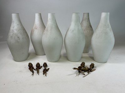 Lot 561 - A set of six mid 20th century Danish opaline...