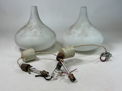 Lot 563 - A pair of mid 20th century Danish opaline and...