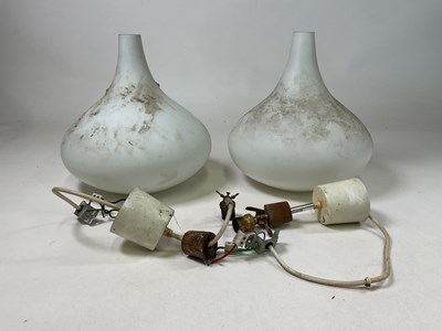 Lot 564 - A pair of mid 20th century Danish opaline and...