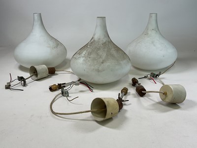 Lot 547 - Three mid 20th century Danish opaline and teak...