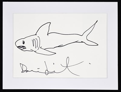 Lot 1152 - DAMIEN HIRST (born 1965); black ink drawing on...