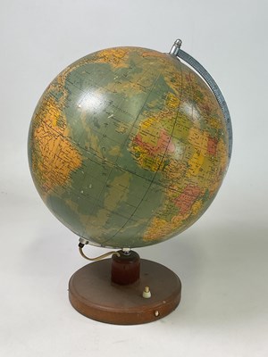 Lot 11 - Mid 20th century German globe mounted on a...