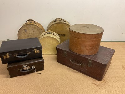 Lot 91 - ASPREY; a vintage leather case with navy moire...