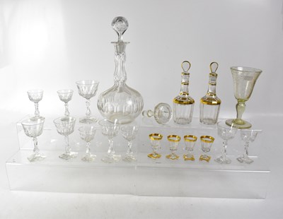 Lot 184 - An early 19th century decanter with stopper with teardrop
