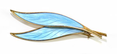 Lot 1465 - DAVID ANDERSEN; a sterling silver gilt and...