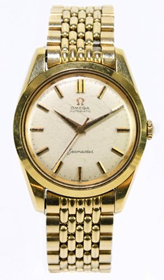Lot 1657 - OMEGA; a gentleman's gold plated Seamaster...