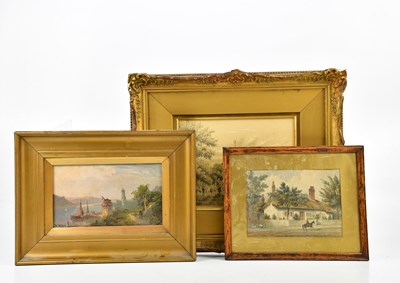 Lot 1819 - E S DRUMMOND; pencil drawing, a castle, signed,...