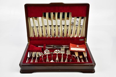 Lot 2289 - A mahogany cased canteen of silver plated...