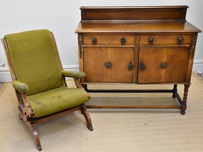 Lot 49 - An early 20th century oak sideboard, with two...