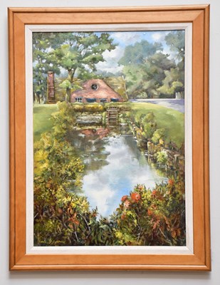 Lot 413 - JUNE BEVAN; oil on canvas, 'The Mill, Dunham...