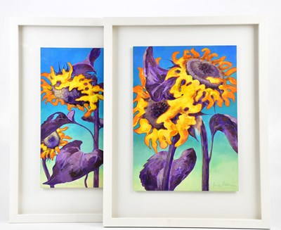 Lot 389 - JUNE BEVAN; a pair of oils on board,...