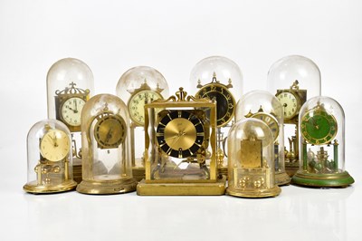 Lot 382 - A collection of nine anniversary clocks, under...