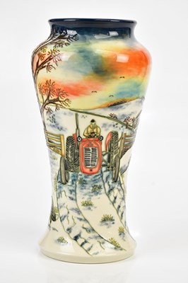 Lot 2208 - MOORCROFT; a large trial vase of shouldered...