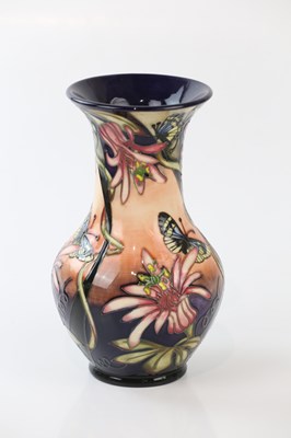 Lot 2277 - SIAN LEEPER FOR MOORCROFT; a vase of baluster...