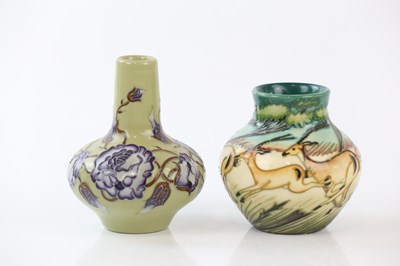 Lot 2342 - KERRY GOODWIN FOR MOORCROFT; a squat vase...