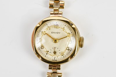 Lot 2297 - ENVOY; a 9ct yellow gold lady's wristwatch,...