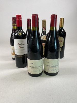 Lot 726 - RED WINE; nine bottles including two bottles...