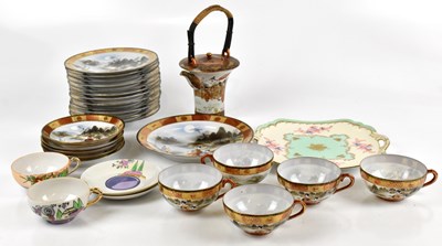 Lot 545 - A Japanese Kutani teapot of tapering...